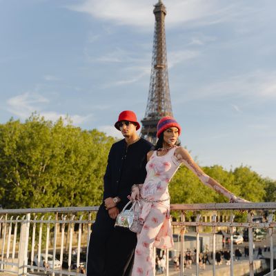 Kyle Kuzma and Winnie Harlow took a picture on their time at Paris, they took a photo with the Eiffel Tower in the background.